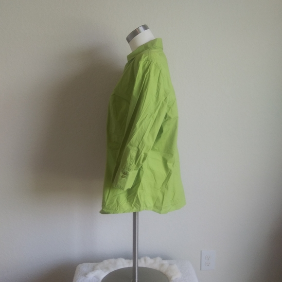 St.john's bay women's blouse size 1X green color 3 - Picture 5 of 6